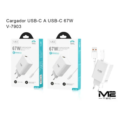 Cargador USB-C, 67 W, con cable USB-C a USB-C paraCargadores Tipo-C