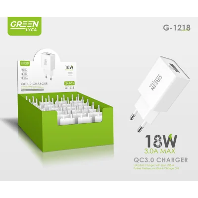 Cargador USB-A, 18 W paraCargadores de Pared (sin cable)