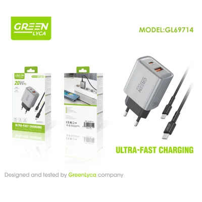 Cargador USB-C, 20 W, con cable USB-C a USB-C paraCargadores Tipo-C