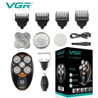 Afeitadora Profesional 5 en 1 IPX5 VGR V-316