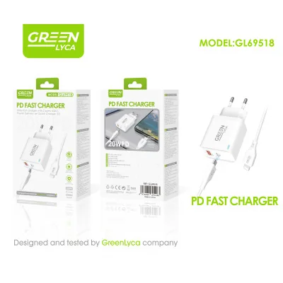 Cargador 20W A+C con cable C-L