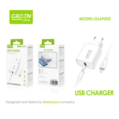 Cargador 2.4A con cable USB-L
