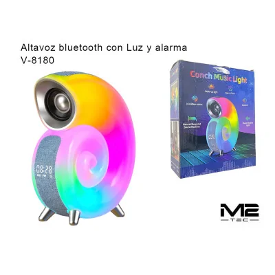 Altavoz Bluetooth 5.2, alarma, Led Wireless, 5w, 1200mah,