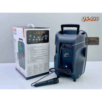 Altavoz Portátil, 8 Pulgadas, Bluetooth 5.1, 10W, Micrófono y Control Remoto, KIMISO QS-880