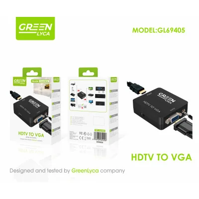 Convertido HDTV A VGA CON AUX 3.5 de audio, Green Lyca GL69405