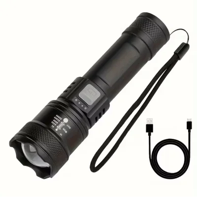 Linterna portátil, 400 mAh, pantalla LED, zoom telescópico, GL70081