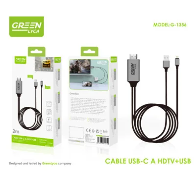 Cable USB-C a HDMI y Adaptador USB para HDTV