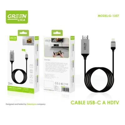 Cable USB-C a HDTV 1080p - 2 Metros