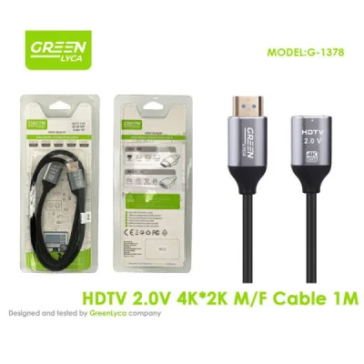 Cable HDMI HDTV 2.0V 4K*2K Macho/Hembra 1 Metro