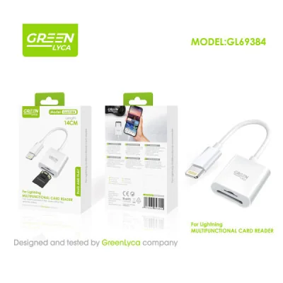 Lector de Tarjetas 2 en 1 Lightning para iPhone y iPad