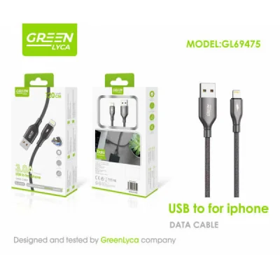 Cable de Datos USB a Lightning 1.2M 3.0A para Carga Rápida