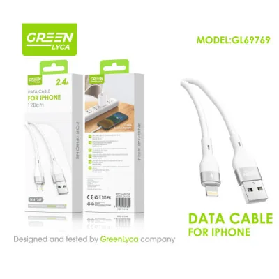 Cable USB para iPhone 120 cm (2.4A) - Carga Rápida y Sincronización