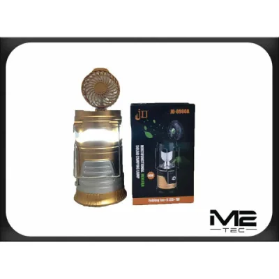Lámpara con Ventilador Portátil y Recargable para Camping