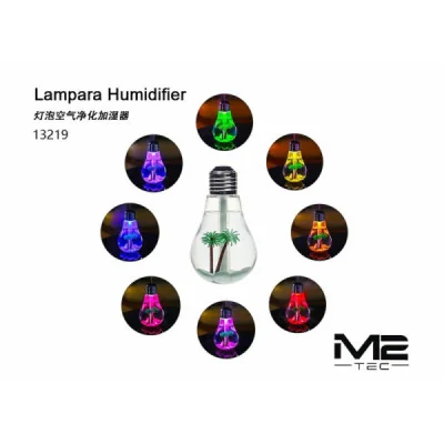 Humidificador y Difusor de Aromas con Luz LED en Forma de Bombilla