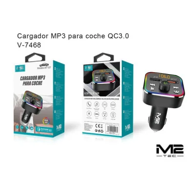 Transmisor FM Bluetooth para Coche con MP3 y Cargador 3.1A (Modelo C3M-12T)