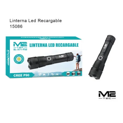 Linterna Táctica Recargable USB LED BL-X71 P50