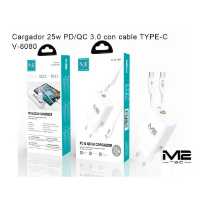 Cargador USB-C, con cable USB-C a USB-C