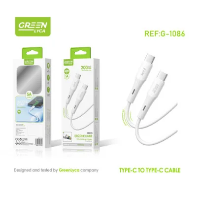 Cable USB-C a USB-C de Silicona Suave 2m, 60W (Carga Rápida)