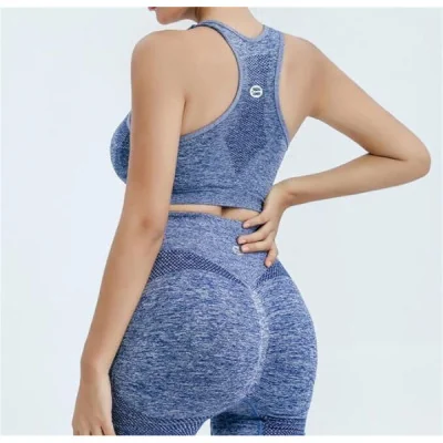 Conjunto deportivo mujer 2pcs azul (leggings largo) - talla unica p...