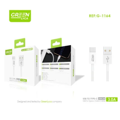 Cable USB a USB-C 200cm, 3.0A - Carga Rápida y Sincronización