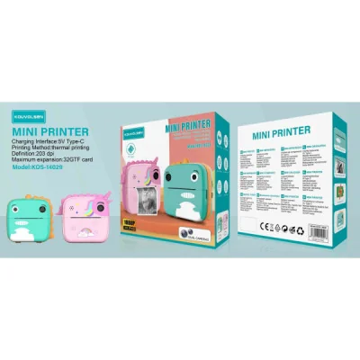 Mini impresora con cámara dual TF CARD KOS-14029 1080P