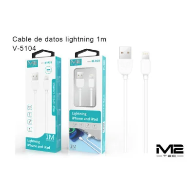 Cable Lightning para iPhone 5/6, Carga Rápida 2.4A, 1 Metro