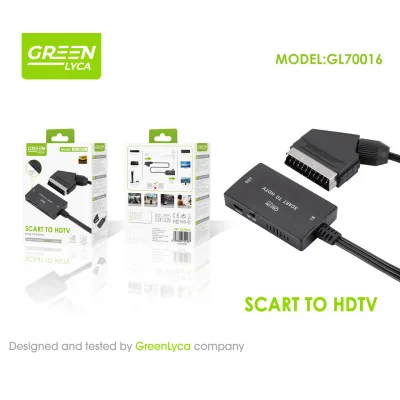 Convertidor SCART a HDMI para señal digital, Green LYCA GL70016