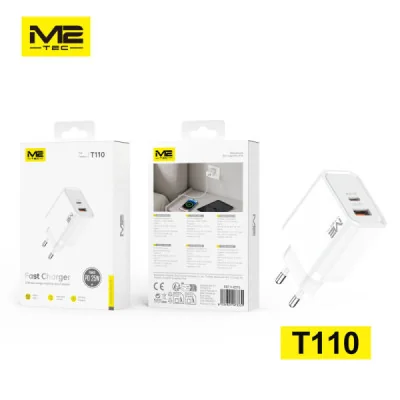 Cargador PD USB-A + USB-C, 25 W