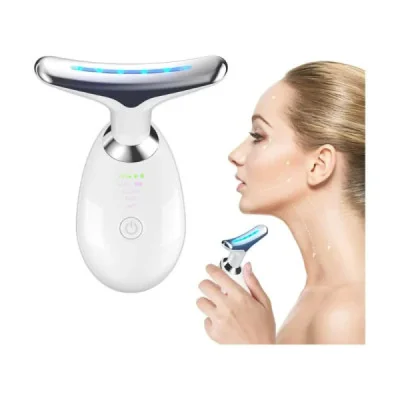 Masajeador facial lifting EMS- Dispositivo Facial de Limpieza con 3 Luces LED