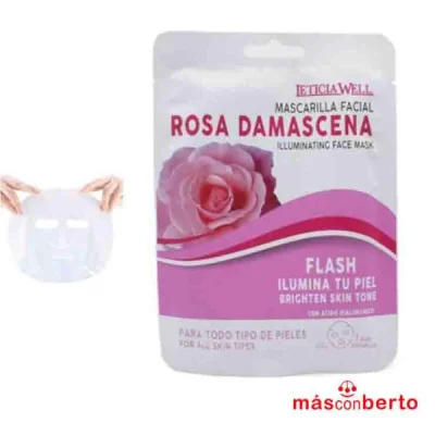 Mascarilla Facial de Rosa Demascena paraPiel & Rostro