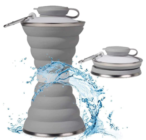Taza portátil plegable de silicona