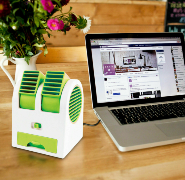 Mini ventilador y ambientador