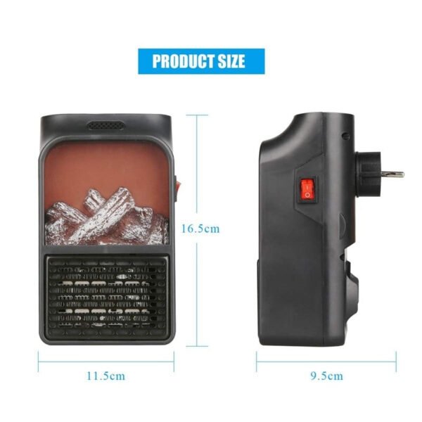 Calefactor con efecto de chimenea 1000w con mando de control - Imagen 5
