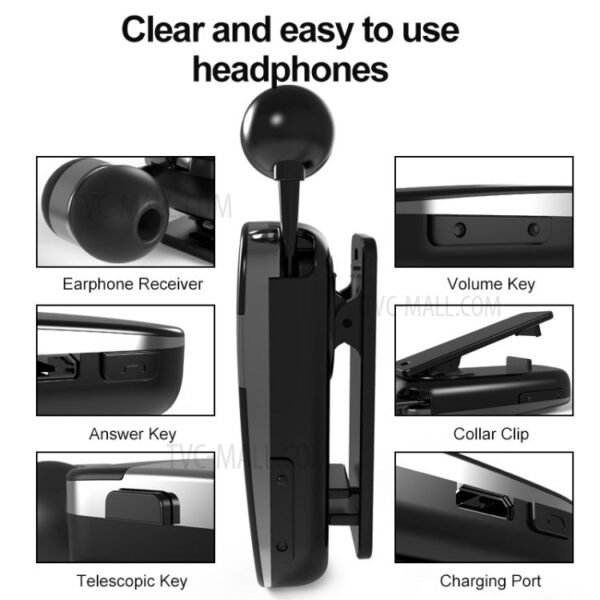 Auriculares Bluetooth Clip-On - Imagen 3