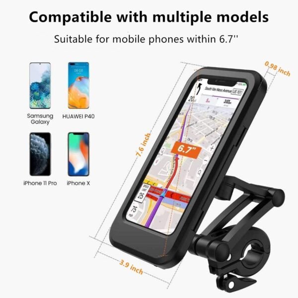 Soporte Movil Moto y Bicicleta en Manillar Rotación 360° - Imagen 3