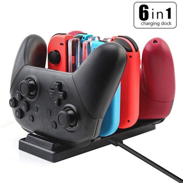 Estación De Carga para Nintendo Switch 6 en 1