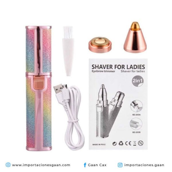 Depiladora Blawless Recargable 2 En 1 Para Cejas HX-203A - Imagen 4