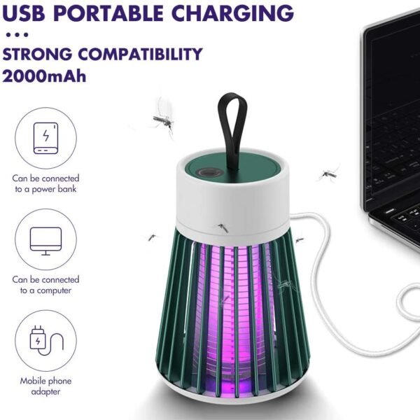 Lámpara mata mosquito eléctrico portable