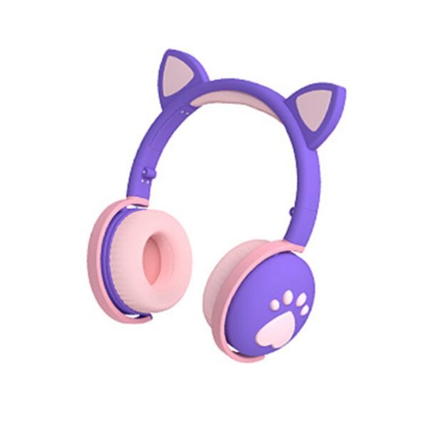 Casco inalámbricos con orejas de gato y luz Flash - Imagen 7
