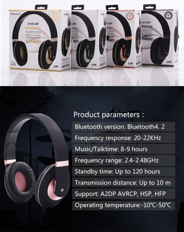 Auricular inalámbrico con Bluetooth y Micrófono plegable - Imagen 2