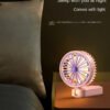 Mini ventilador plegable con Luz - Imagen 2