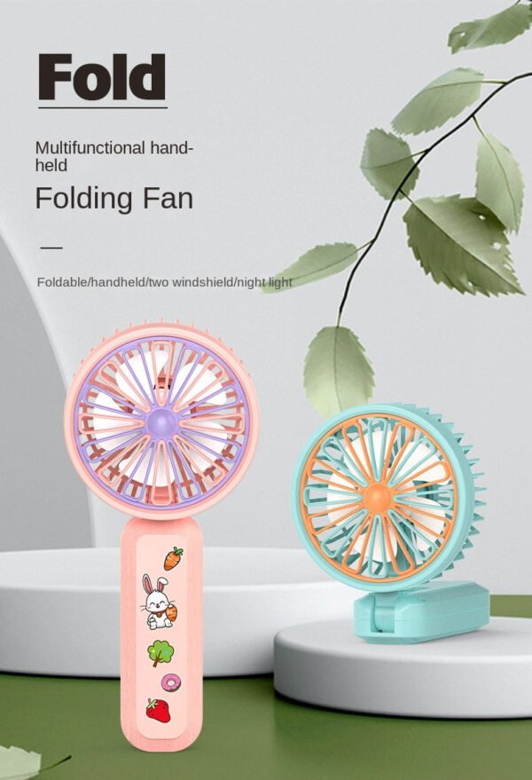 Mini ventilador plegable con Luz - Imagen 3