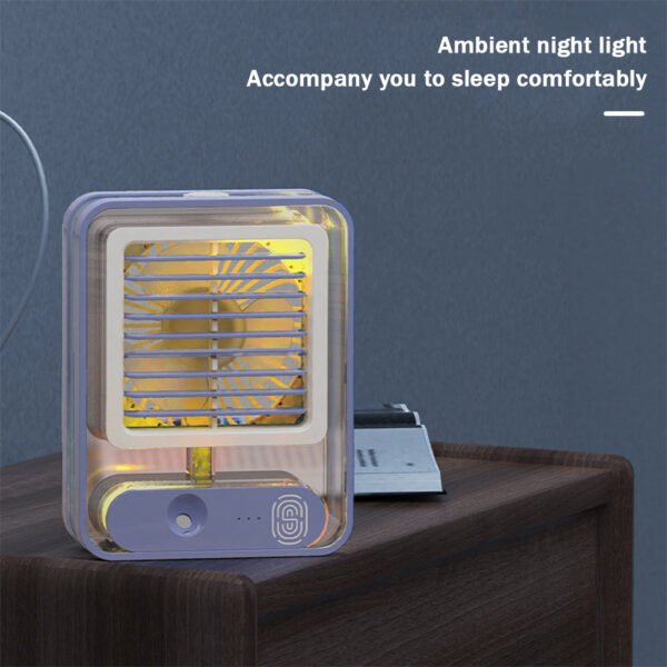 Mini aire acondicionar portátil transparente - Imagen 5