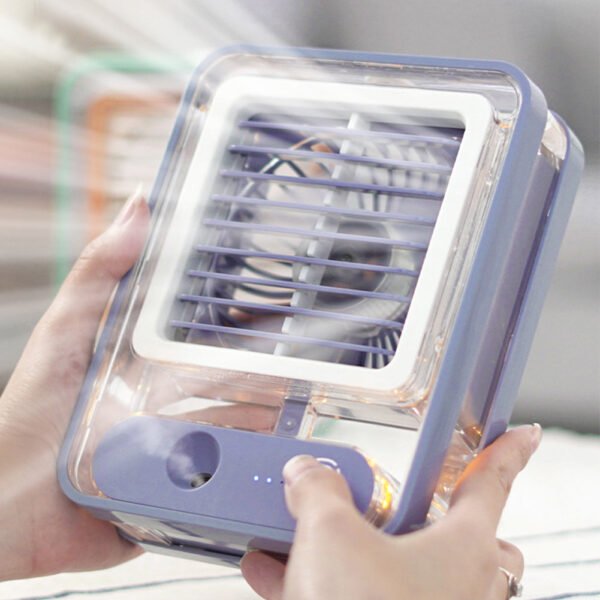 Mini aire acondicionar portátil transparente - Imagen 2