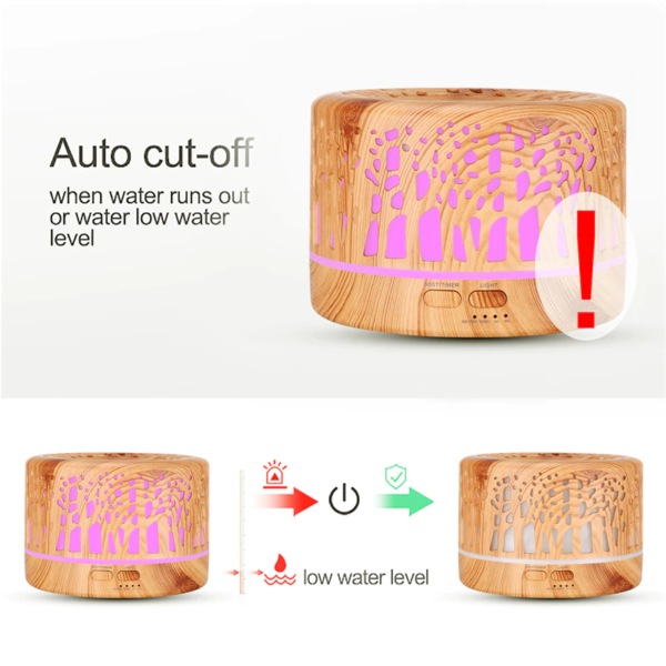 Humidificador Difusor de aroma 700ml con mando - Imagen 5