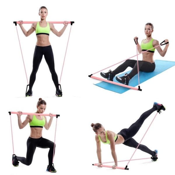 Bandas de resistencia con barra para Yoga, Crossfit y Pilates - Imagen 3