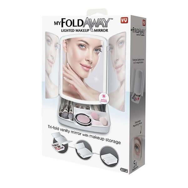 Espejo de Maquillaje con almacenamiento