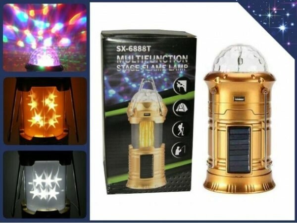 Lámpara camping con luces de escenarios 3 en 1