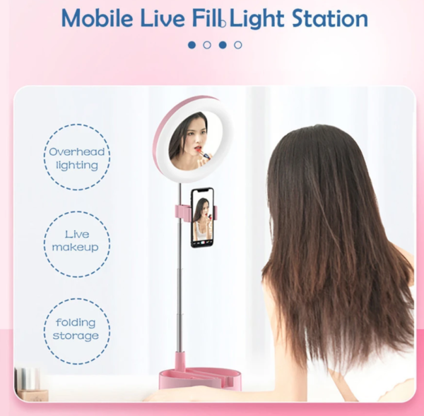 Espejo de maquillaje con luz led