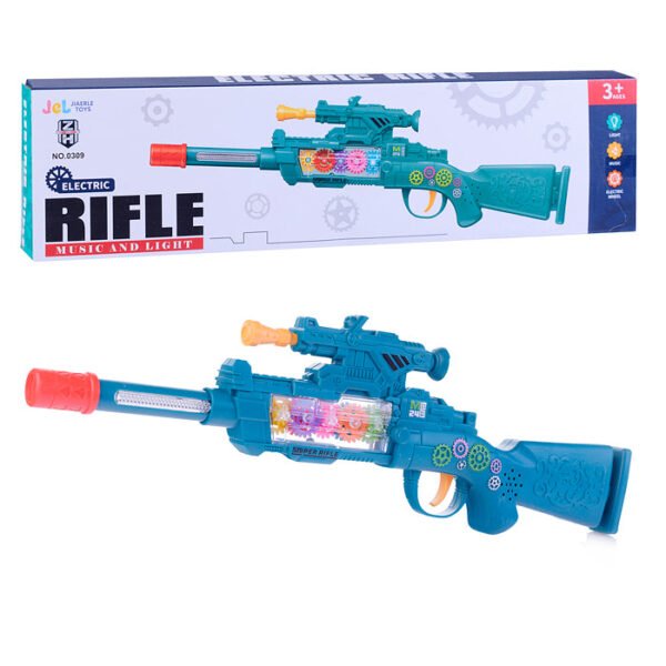 Pistola de juguete con luz y musica